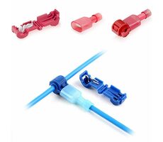 AMiO Kabelabzweig rot / Schnellverbinder Typ-T / für Leiter 0,5-1mm2 / 10A - 5er Set 