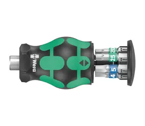 Wera Kraftform Kompakt Stubby Magazine 3 / Schraubendreher mit Bithalter / 7 Bits