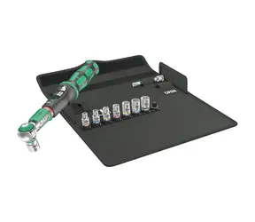 Wera Safe-Torque A1 Set 1 / Drehmomentschlüssel mit Umschaltknarre / 1/4" / 2 bis 12 Nm / 8 Nüsse