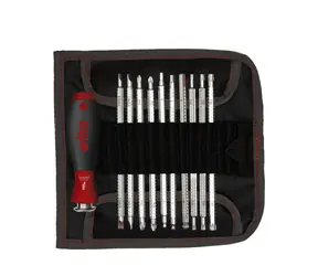 Wiha 03591 Schraubendreher-Set mit Wechselschäften / 10 Schäfte