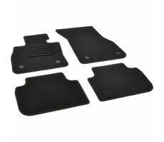 Aroso Fußmatten Textil Precision Schwarz / Schwarze Nähte - BMW 1er (Typ F40) Schrägheck (2019-2023) 5-Sitzer