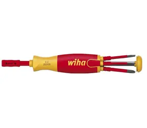 Wiha 38613 Schraubendreher mit Bitmagazin LiftUp Electric / 6 Bits 