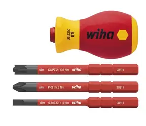 Wiha 41230 Schraubendreher elektrisch slimVario / 3 Aufsätze