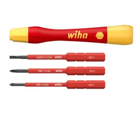Wiha 43167 Feinschraubendreher-Set PicoFinish slimVario Electric / 3 Aufsätze