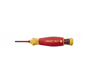 Wiha 45296 PocketMax Elektroschrauber mit Aufsatzmagazin / 4 Aufsätze