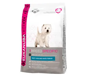 Eukanuba West Highland White Terrier 2,5 kg / Pellets für Hunde / für ausgewachsene West Highland und White Terrier ab 1 Jahr