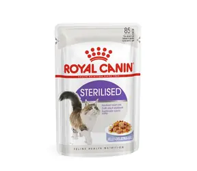 Royal Canin Sterilised Jelly 12 x 85 g / Beutel für Katzen / für ausgewachsene Katzen nach der Sterilisation