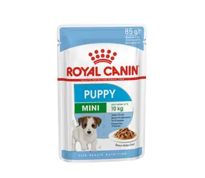 Royal Canin Mini Puppy in Sauce 12 x 85 g / Beutel für Hunde / für Welpen kleiner Rassen von 1 bis 10 kg / bis 10 Monate