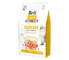 Brit Care Cat Grain-Free Haircare Gesundes & glänzendes Fell 2 kg / Komplettfutter für ausgewachsene Katzen mit anspruchsvoller Fellpflege