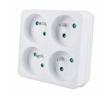 Solight Anschlussdose 4 x 10A weiß