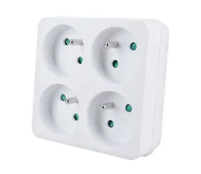 Solight Anschlussdose 4 x 10A weiß