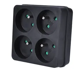 Solight Anschlussdose 4 x 10A schwarz