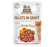 Brit Care Katzenfilets in Soße mit herzhafter Ente 85 g / Beutel für Katzen