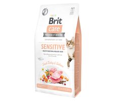 Brit Care Cat Grain-Free Sensitive, gesunde Verdauung und zarter Geschmack, 7 kg / Katzen mit empfindlicher Verdauung