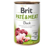 Brit Pâté & Meat Duck 400 g / Dose für Hunde / 70 % Ente und Huhn / Reine Fleischpastete mit Innereien- und Fleischstücken