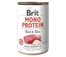 Brit Mono Protein Beef & Brown Rice 400 g / Dose für Hunde / 100 % reines Rinderprotein mit Reis
