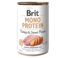 Brit Mono Protein Truthahn & Süßkartoffel 400 g / Dose für Hunde / 100 % reines Truthahnprotein