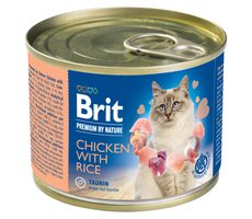 Brit Premium by Nature Huhn mit Reis 200 g / Dosenfutter für Katzen / Fleischpastete für erwachsene Katzen