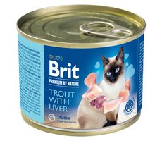 Brit Premium by Nature Forelle mit Leber 200 g / Dosenfutter für Katzen / Fleischpastete für erwachsene Katzen