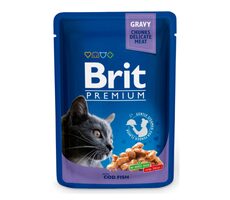 Brit Premium Katzenbeutel mit Kabeljau 100 g / Beutel für Katzen