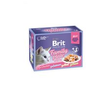 Brit Premium Cat Delicate Filets in Gelee Family Plate (12 x 85 g) 1,02 kg / Beutel für Katzen