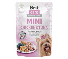 Brit Care Mini Hähnchen- und Thunfischfilets in Soße 85 g / Beutel für Hunde