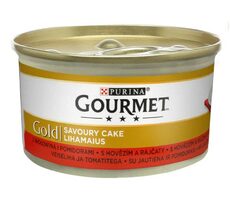 PURINA GOURMET GOLD Savory Cake Rindfleisch 85 g / Dosenfutter für Katzen