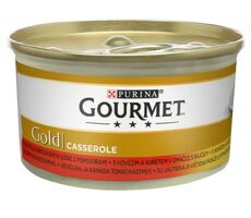 PURINA GOURMET GOLD Rindfleisch- und Hühnertomatensauce 85 g / Dosenfutter für Katzen