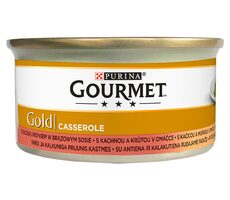 PURINA GOURMET GOLD Ente und Truthahn in brauner Sauce 85 g / Dosenfutter für ausgewachsene Katzen