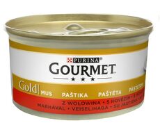 PURINA GOURMET GOLD Rinderfrikadelle 85 g / Dosenfutter für Katzen