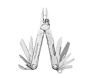 Leatherman Rebar Multitool mit Nylonetui Silber / Multitool / 17 Werkzeuge / 189g
