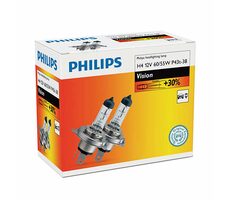 Philips H4 Vision 12V 60/55W 2 Stück / Autolampe / Fassung P43t-38