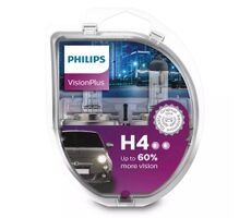 Philips H4 VisionPlus 12V 60/55W 2 Stück / Autolampe / Fassung P43t-38