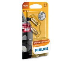 Philips W3W 12V 3W 2St / Glühbirne / Sockel W2,1x9,5d