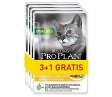 PURINA Pro Plan sterilisiertes Huhn 85 g 3+1 / Beutel für Katzen / mit Huhn / für kastrierte Katzen