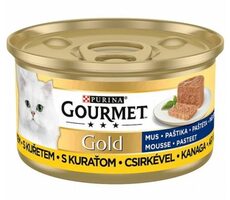 PURINA GOURMET GOLD Lachs & Huhn 85 g / Dosenfutter für Katzen / mit Huhn und Lachs
