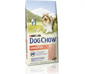 PURINA Dog Chow Adult Sensitive Lachs & Reis 14 kg / für ausgewachsene Hunde / mit Lachs / empfindliche Haut und Verdauung