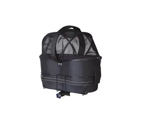TRIXIE 13118 Transportbox für den hinteren Fahrradträger für Hunde / Netzabdeckung / 29 x 42 x 48 cm / max. 6 kg