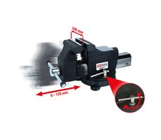 KS Tools Tischschraubstock / 200 mm Backe