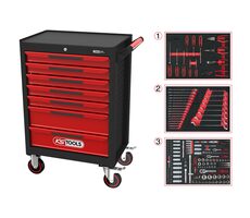 KS Tools Werkstattwagen ECOline / 7 Schubladen / 215 Teile