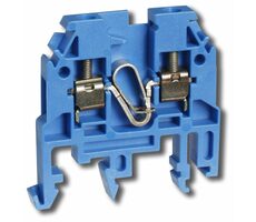 Klemme der Solarmi-Serie RSA 2,5 A auf DIN-Schiene blau