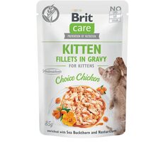 Brit Care Cat Kitten Choice Pouch - Hühnerschnitzel in Sauce 85 g / Beutel für Kätzchen