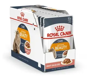 Royal Canin Hair & Skin (Intensive Pflege) 12 x 85 g / Portionsbeutel für Katzen / für ein gesundes Fell