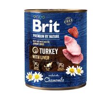 Brit Premium By Nature Turkey&Live 800 g / Dosenfutter für Hunde 