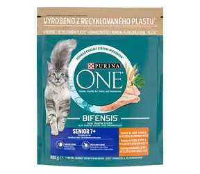 PURINA One Bifensis Senior 7+ 800 g / Futter für ausgewachsene Katzen / ab 7 Jahren / Huhn