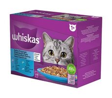 Whiskas Geleebeutel 12x 85 g / Beutel für Katzen / Fischauswahl in Gelee