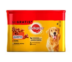Pedigree Rind und Huhn mit Gelee 4X 400 g / Dosen für Hunde