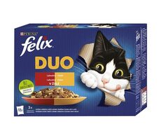 PURINA Felix Fantastic Duo Country Flavours 85g / Beutel für Katzen / Sardine & Lachs