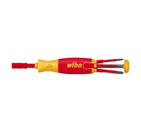 Wiha 38610 Schraubendreher mit 6 slimBit-Bits LiftUp electric / Flat / Phillips