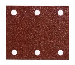 Makita P-33102 / Schleifpapier für Holz & Metall & Stein / Klettverschluss / Körnung 80 / Maße 114x102 mm / perforiert / 10 Stk